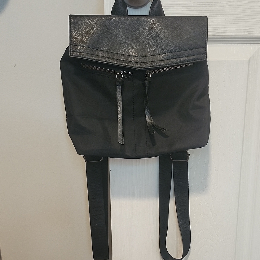 Botkier New York Mini Nylon Trigger Black Backpack Sleek Modern Design